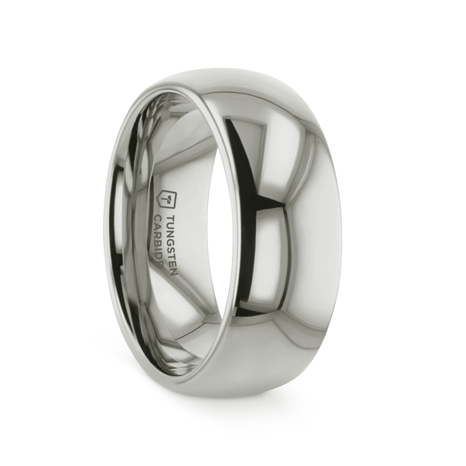 ARLINGTON Domed White Tungsten Ring - 2mm - 12mm - 8mm