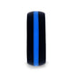 ZOLAN Matte Black Men's Silicone Ring With Vibrant Blue Colored Inlay - 8mm