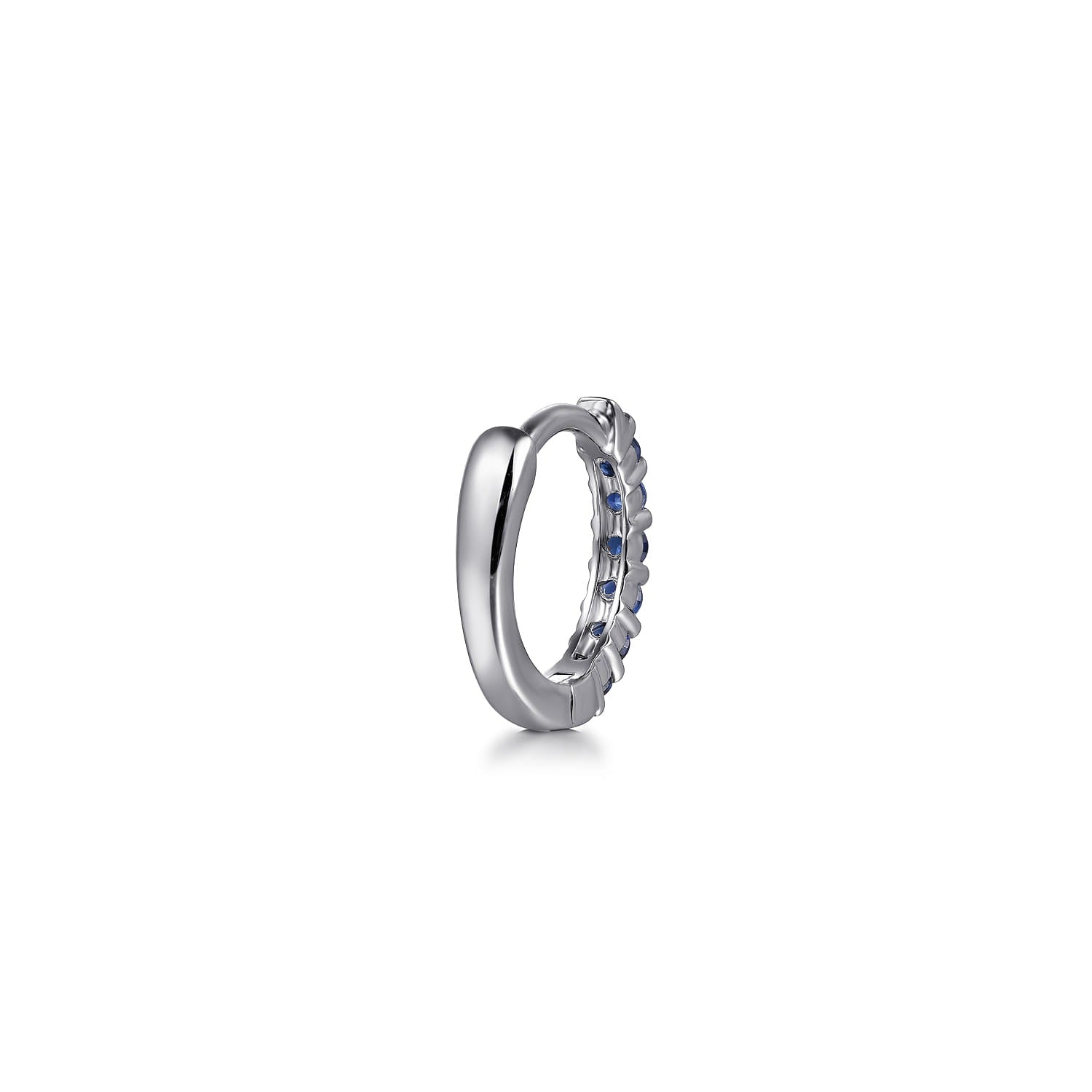 Gabriel & Co. 14K White Gold Sapphire Huggie Earrings Sapphire