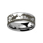 Prehistoric Dinosaur Jurassic Themed Portrait Engraved Flat Tungsten Ring - 4mm - 12mm - 6mm