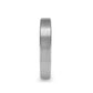 MASON Flat Brush Finished White Tungsten Wedding Ring - 2mm - 8mm