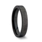 Fingerprint Engraved Flat Pipe Cut Black Tungsten Ring Polished - Morpheus - 4mm - 12mm - 6mm