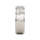 WINSTON White Tungsten Ring with Raised Hammered Finish and Polished Step Edges - 4mm - 10mm