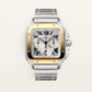 Cartier Santos watch, large model, Manufacture chronograph mechanical movement with automatic winding W2SA0035