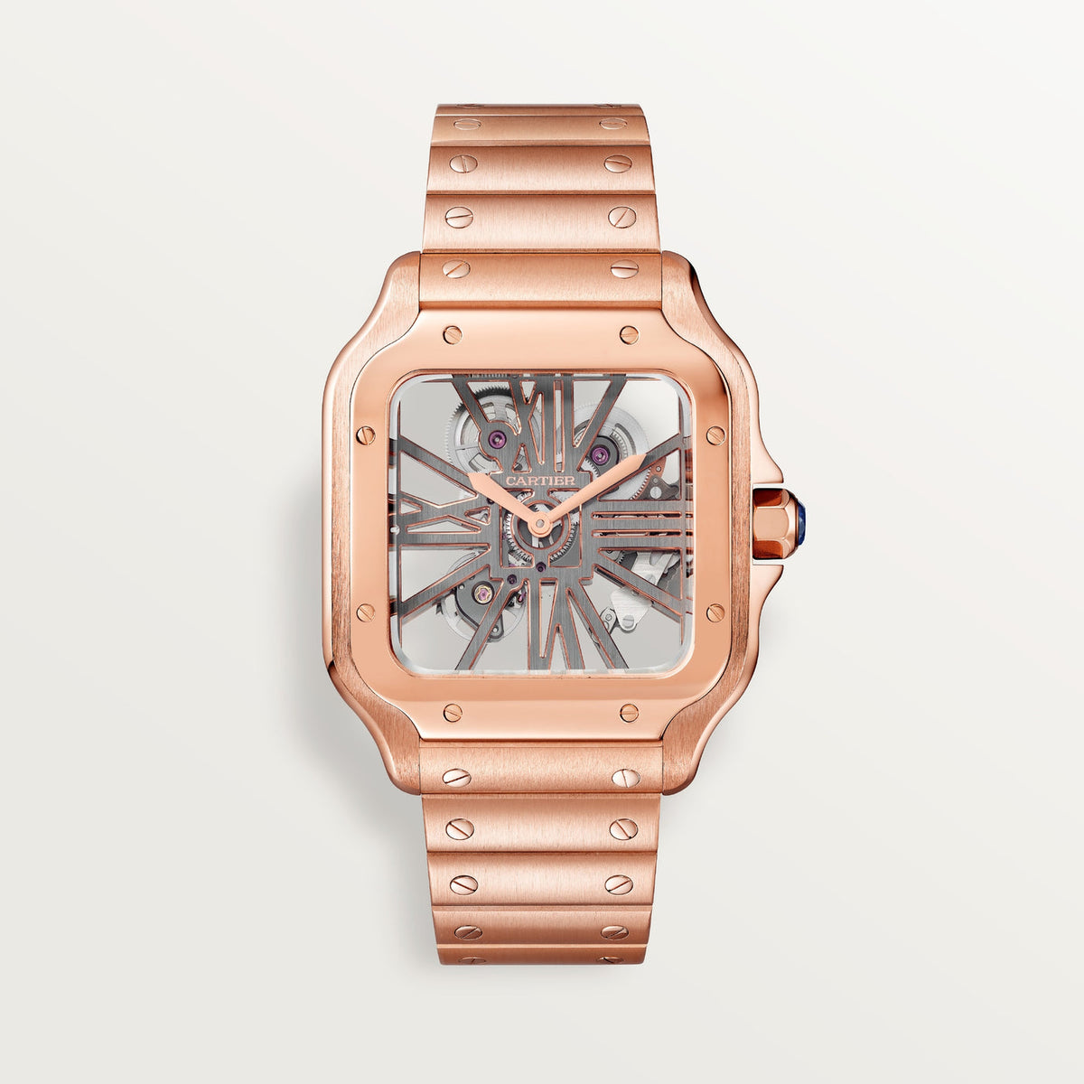 Cartier Santos De Cartier Watch, Large Model, Manual Winding, Rose Gold WHSA0016
