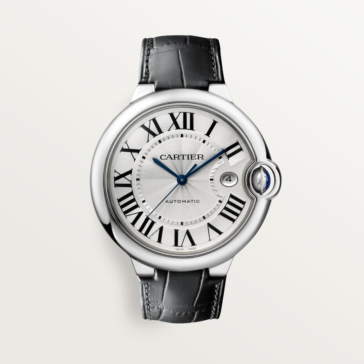 Cartier Ballon Bleu De Cartier Watch, 42mm, Steel, Leather WSBB0026