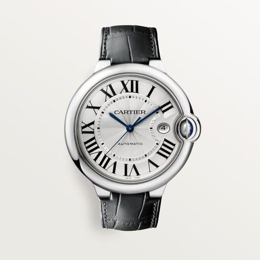 Cartier Ballon Bleu De Cartier Watch, 42mm, Steel, Leather WSBB0026