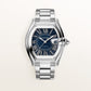 Cartier Roadster watch, large model, Manufacture mechanical movement with automatic winding, Steel case, blue PVD dial. WSRD0014