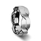 FOREVER White Tungsten Ring with Brushed Carved Infinity Symbol Design - 6mm - 10mm