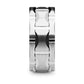 KANYE Tungsten Carbide Wedding Band with Moon Grooves and Brushed Finish - 10mm