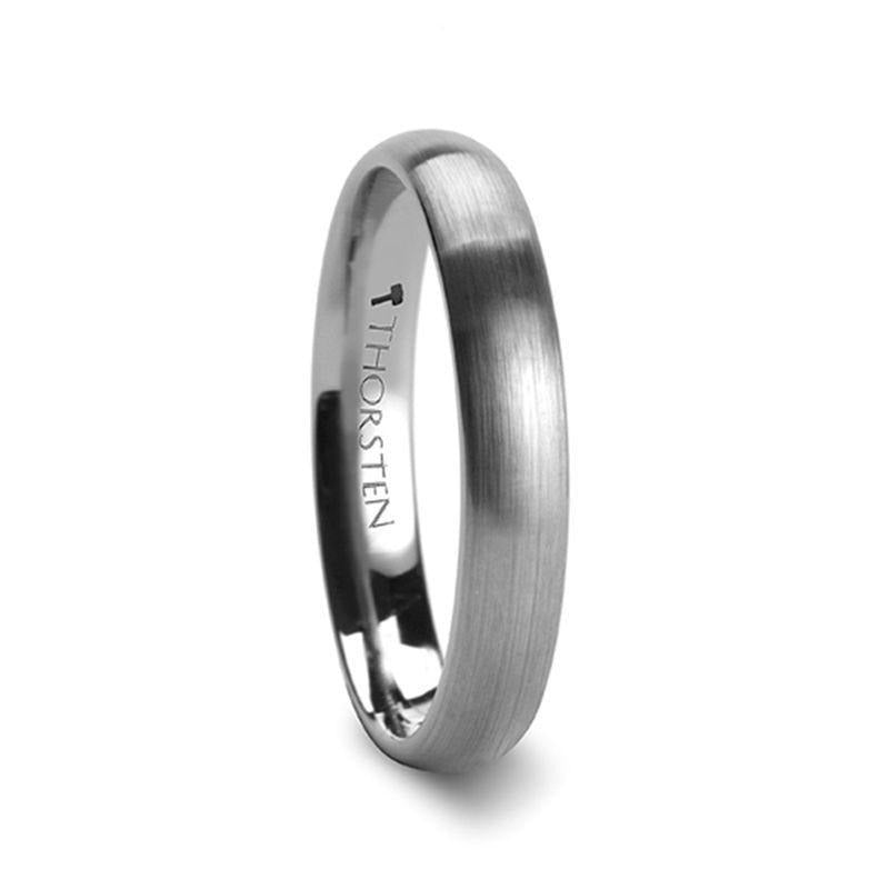 PERSEUS Domed with Brushed Finish Tungsten Band - 2mm - 12mm - 8mm