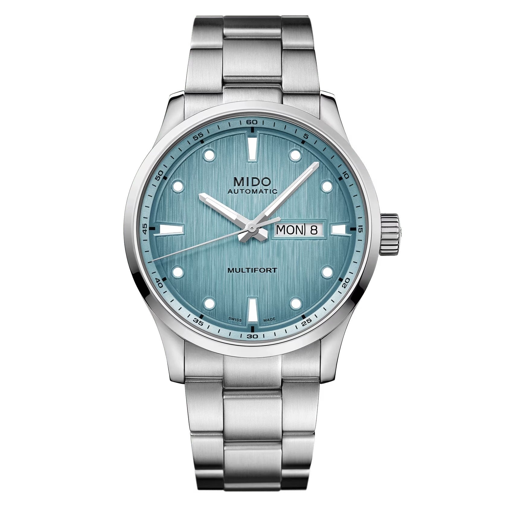 Mido Multifort M — Stainless Steel / Blue Gradient Dial