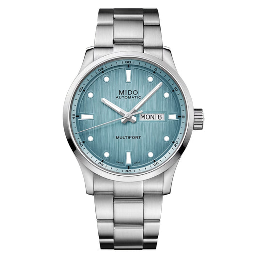 Mido Multifort M — Stainless Steel / Blue Gradient Dial
