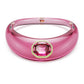 Choker Octagon cut, Pavé, Pink, Gold-tone plated
