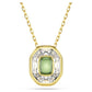 Chroma pendant Octagon cut, Green, Gold-tone plated