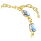 Chroma Tennis necklace Cushion cut, Multicolored, Gold-tone plated