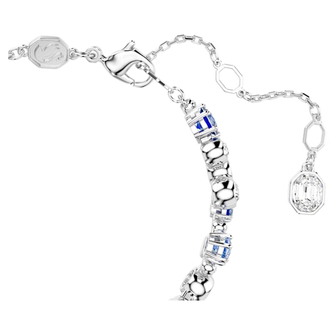 Constella bracelet Mixed cuts, Blue, Rhodium plated