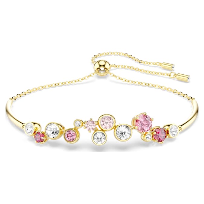 Constella bracelet Mixed cuts, Multicolored, Gold-tone plated