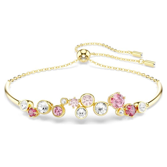 Constella bracelet Mixed cuts, Multicolored, Gold-tone plated
