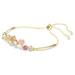 Constella bracelet Mixed cuts, Multicolored, Gold-tone plated