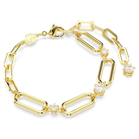 Constella bracelet White, Gold-tone plated