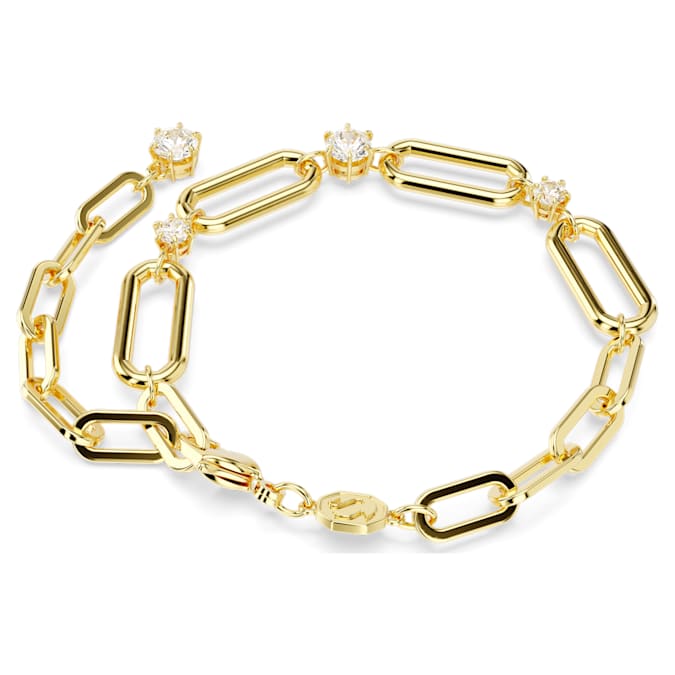 Constella bracelet White, Gold-tone plated