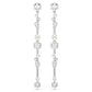 Constella drop earrings Crystal pearl, Round cuts, White, Rhodium plated