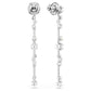 Constella drop earrings Crystal pearl, Round cuts, White, Rhodium plated