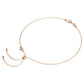 Constella necklace Crystal pearl, Round cuts, White, Rose gold-tone plated