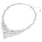 Constella necklace Mixed cuts, Clasp, White, Rhodium plated