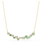 Constella necklace Mixed cuts, Green, Gold-tone plated