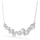 Constella necklace Mixed cuts, White, Rhodium plated