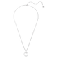 Constella pendant Pavé, Round cut, White, Rhodium plated