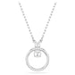 Constella pendant Pavé, Round cut, White, Rhodium plated
