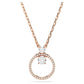Constella pendant Pavé, Round cut, White, Rose gold-tone plated