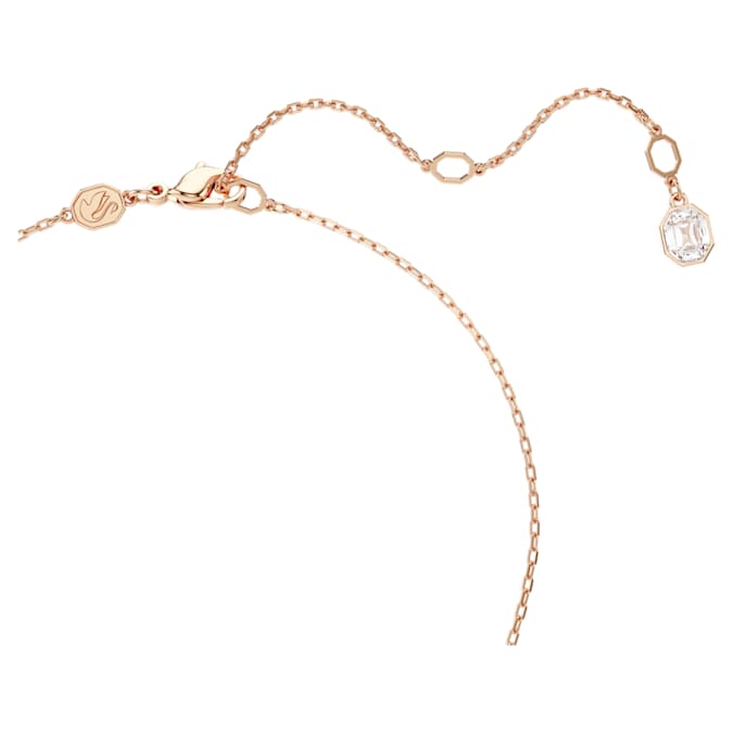 Constella pendant Pavé, Round cut, White, Rose gold-tone plated