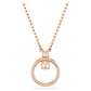 Constella pendant Pavé, Round cut, White, Rose gold-tone plated