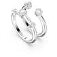Constella ring Set (2), Round cut, White, Rhodium plated