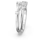 Constella ring Set (2), Round cut, White, Rhodium plated