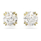 Constella stud earrings Round cut, White, Gold-tone plated