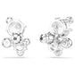 Constella stud earrings Round cut, White, Rhodium plated