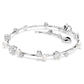 Constella Tennis bracelet Crystal pearl, Round cuts, White, Rhodium plated