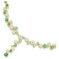 Constella Y necklace Mixed cuts, Green, Gold-tone plated