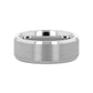 SHEFFIELD Flat Beveled Edges Tungsten Ring with Brushed Center - 4mm - 12mm - 6mm