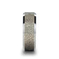 Fingerprint Engraved Flat Black Tungsten Ring with Brushed Finish with Polished Beveled Edges - Aston - 4mm - 10mm - 6mm