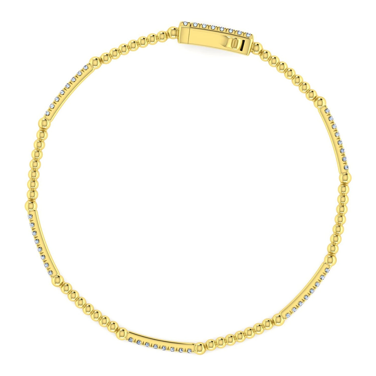 Gabriel & Co. 14K Yellow Gold Bujukan Diamond Tennis Bracelet .52CTW