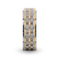 MONTROSE Wavy Gold And Gunmetal Texture Pattern Inlaid Titanium Men's Wedding Band With Flat Polished Profile - 8mm