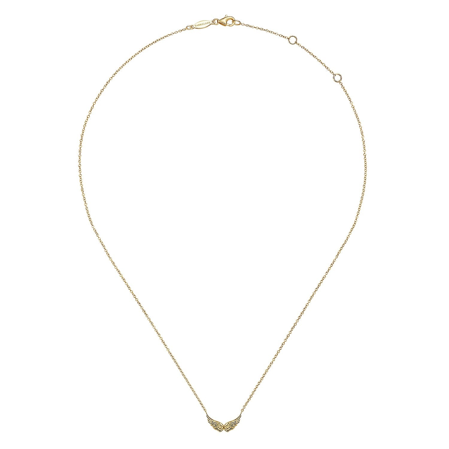 Gabriel & Co. 14K Yellow Gold Angel Wings Necklace