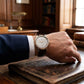 Omega de Ville Prestige 41 mm — Steel ‑ Yellow Gold on Leather Strap — lifestyle