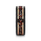 INFERNO Black/Rose Hammered Tungsten Carbide Ring with Dinosaur Bones and Meteorite - 8mm